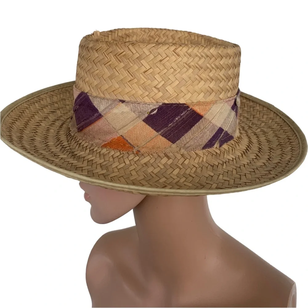 Vintage Hats Lot 2 Straw Hats Cowboy Country Western - Picture 9 of 10